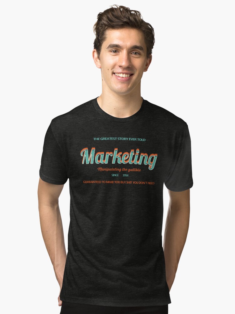 Alternate view of The anti-marketing dollar Tri-blend T-Shirt