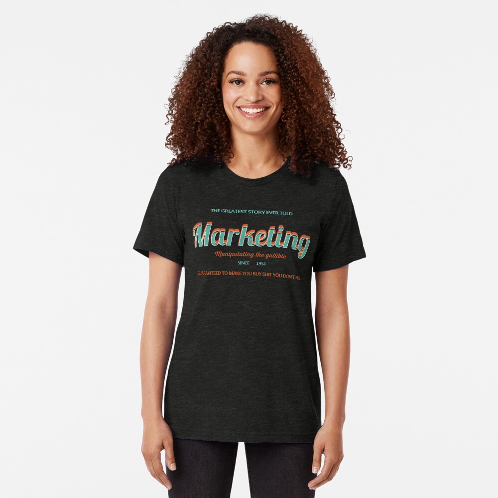 The anti-marketing dollar Tri-blend T-Shirt