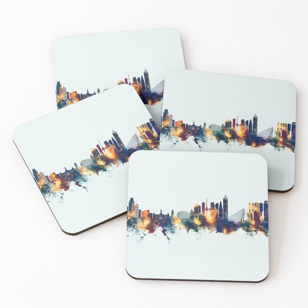 Item preview, Rotterdam The Netherlands Skyline designed and sold by ArtPrints.