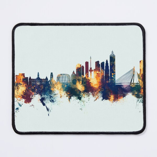 Item preview, Rotterdam The Netherlands Skyline designed and sold by ArtPrints.