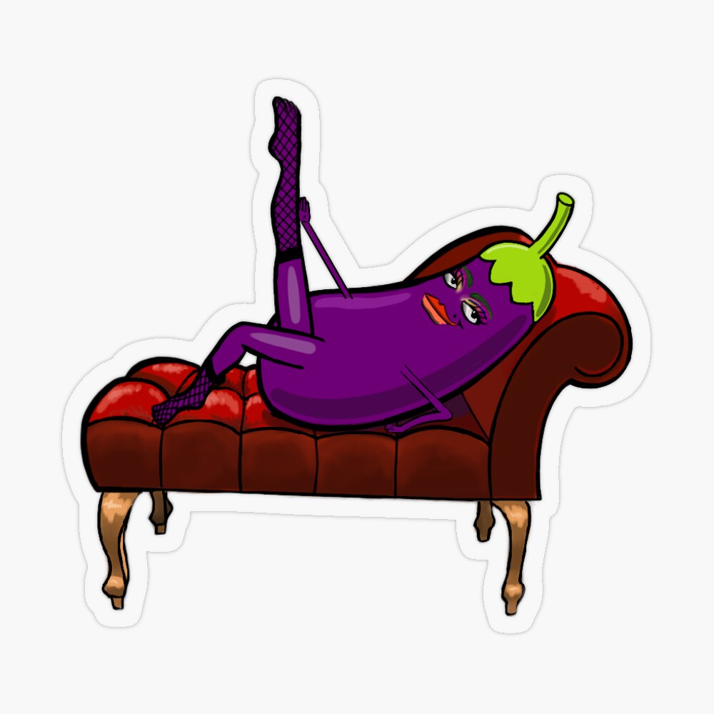 Emotional Support Eggplant: You're Egg-Ceptional In Every Way! Sticker by  CodedCraftsShop