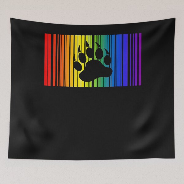 Item preview, Gay Bear - LGBT Paw Barcode designed and sold by Vignette2323.