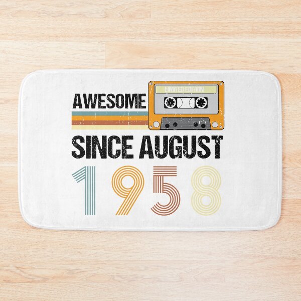 Item preview, Awesome Since August 1958 | Made In 1958 | August Birthday Quotes designed and sold by AMINE  ★★★★★.