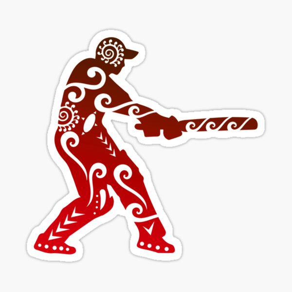 Maori Baseball Pitcher Tribal Tattoo Gift Idea' Sticker