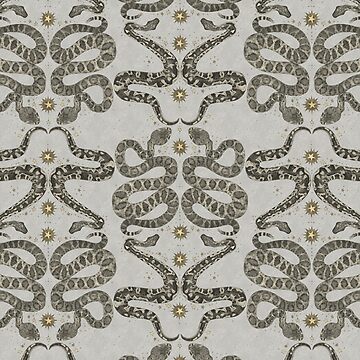 Artwork thumbnail, celestial snakes silver by scrummy