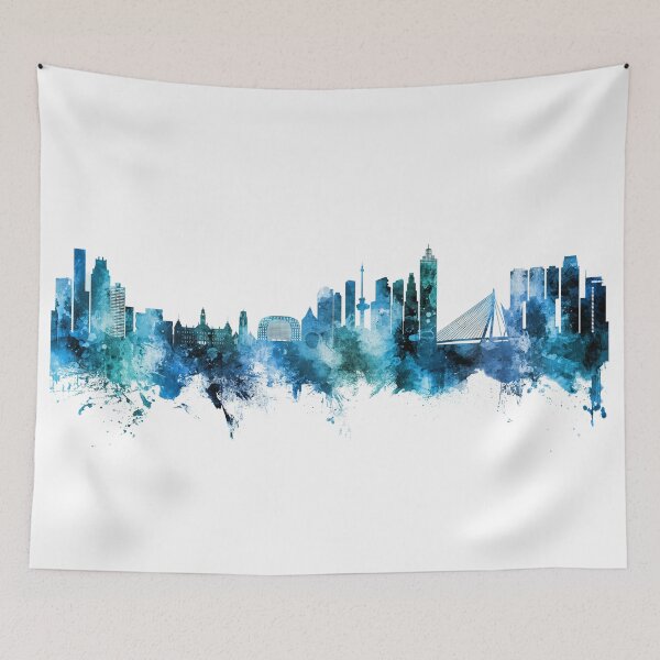 Item preview, Rotterdam The Netherlands Skyline designed and sold by ArtPrints.