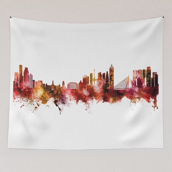 Item preview, Rotterdam The Netherlands Skyline designed and sold by ArtPrints.