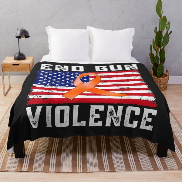 Item preview, End Gun Violence USA Flag Ribbon Anti Gun Awareness Day designed and sold by Corelli87.