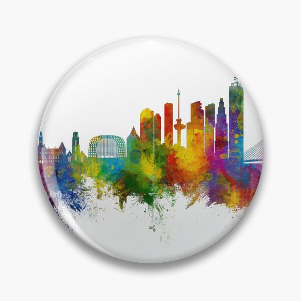 Item preview, Rotterdam The Netherlands Skyline designed and sold by ArtPrints.