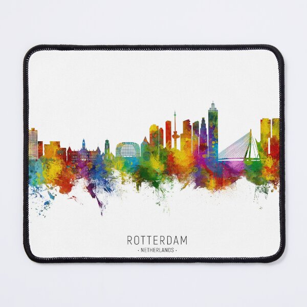 Item preview, Rotterdam The Netherlands Skyline designed and sold by ArtPrints.