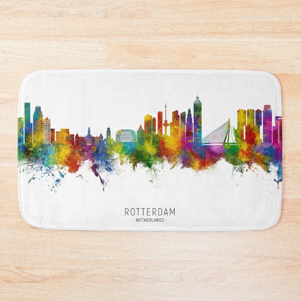 Item preview, Rotterdam The Netherlands Skyline designed and sold by ArtPrints.