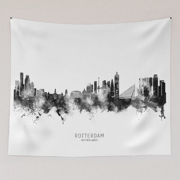 Item preview, Rotterdam The Netherlands Skyline designed and sold by ArtPrints.