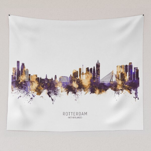 Artikelvorschau, Rotterdam The Netherlands Skyline entworfen und verkauft von ArtPrints.