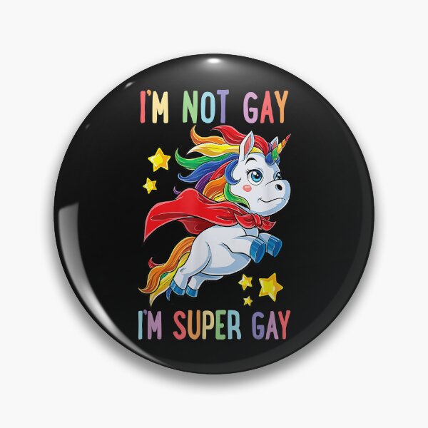 Item preview, I'm not Gay I'm Super Gay Pride LGBT Flag T Unicorn designed and sold by Vignette2323.
