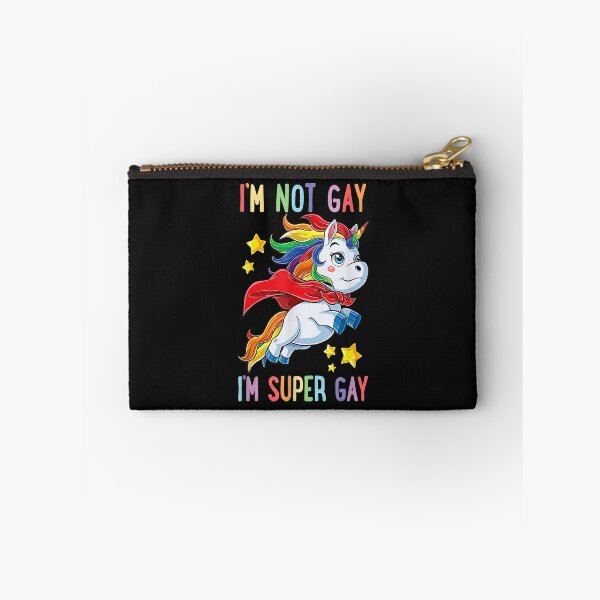 Item preview, I'm not Gay I'm Super Gay Pride LGBT Flag T Unicorn designed and sold by Vignette2323.