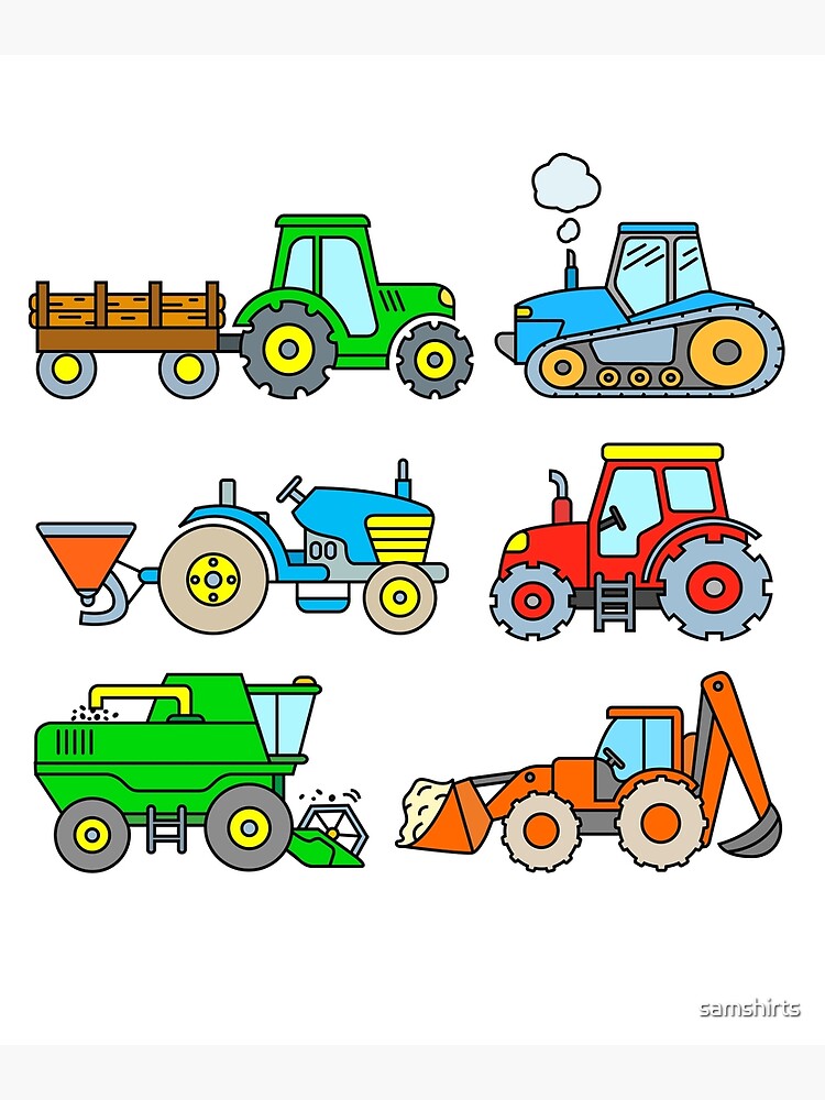 Grußkarte for Sale mit Traktor von samshirts