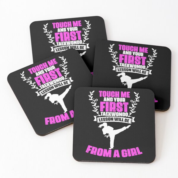 Item preview, Touch Me And Your First Taekwondo Lesson Funny Girl Fighter designed and sold by Nessshirts.
