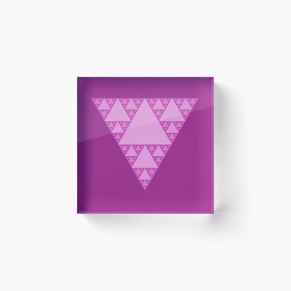 Item preview, Sierpinski Triangle as a Pink Triangle LGBTQ+ designed and sold by Happy Puppy Print On Demand.