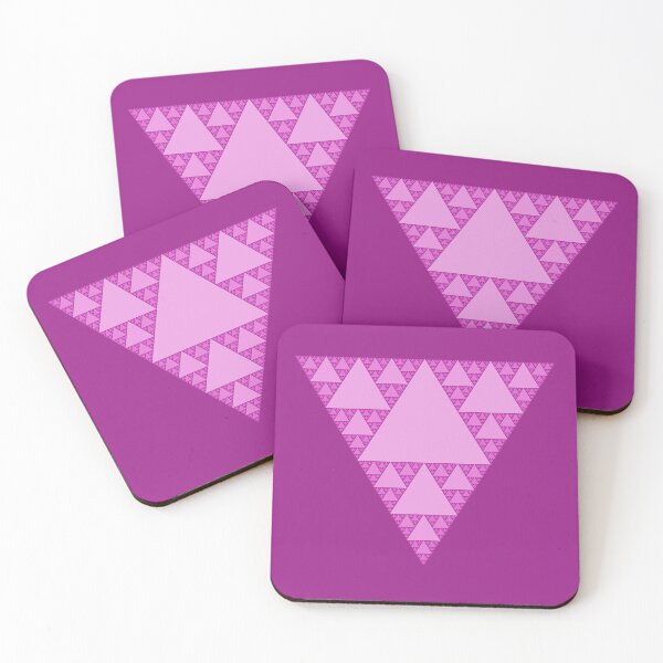 Item preview, Sierpinski Triangle as a Pink Triangle LGBTQ+ designed and sold by Happy Puppy Print On Demand.