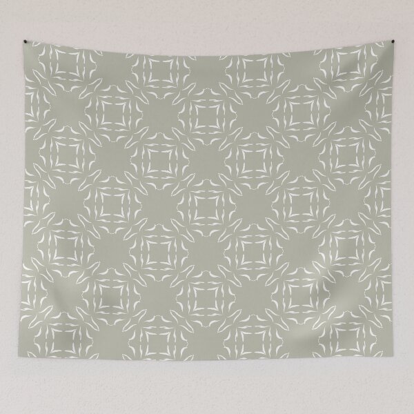 Item preview, Curly Floating Leaves in Sage designed and sold by AnaZugelj.