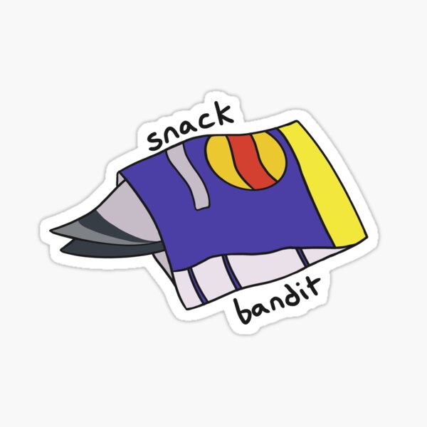 "snack bandit" Sticker for Sale by scribblefrog Redbubble