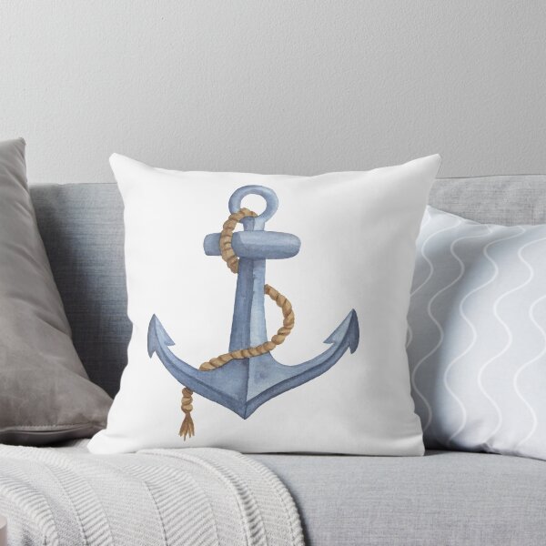 Item preview, Sea anchor with rope Watercolor designed and sold by ElenaJoyDesign.