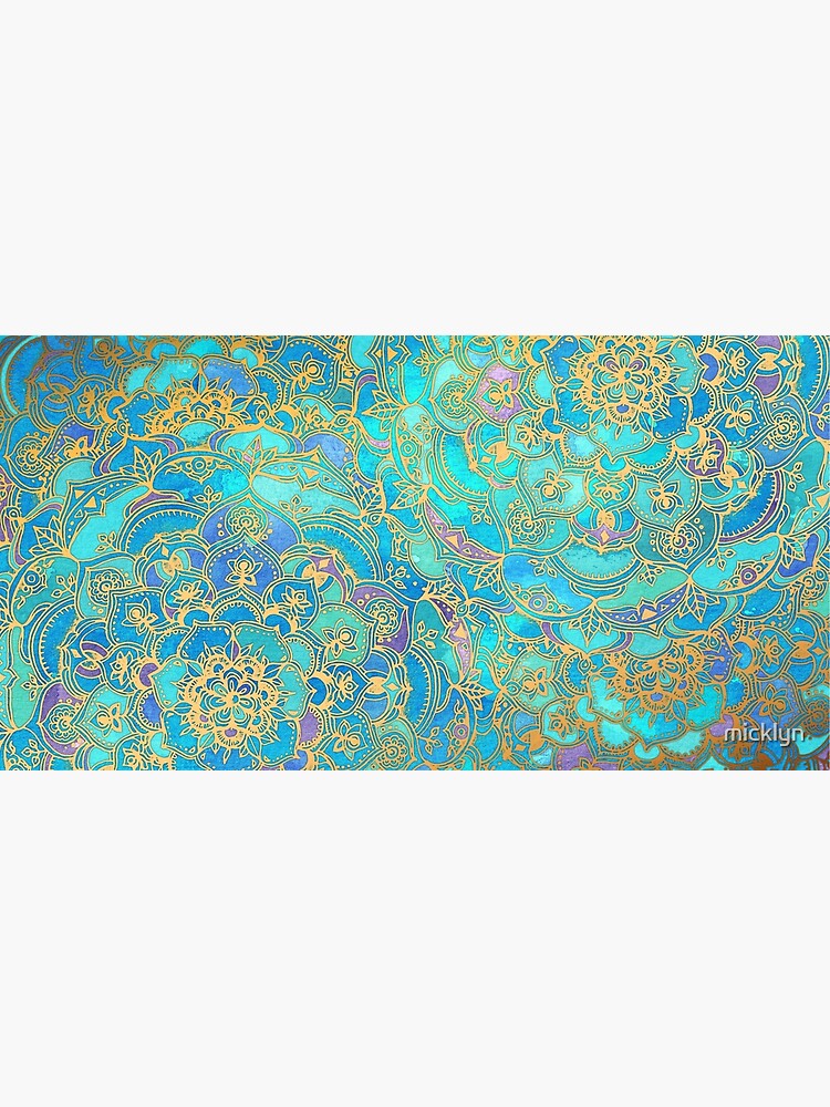 Thumbnail 5 of 5, Mouse Pad, Sapphire & Jade Stained Glass Mandalas designed and sold by micklyn.