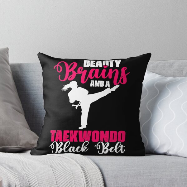 Item preview, Beauty Brains And A Black Belt Funny Taekwondo Girl Fighter designed and sold by Nessshirts.