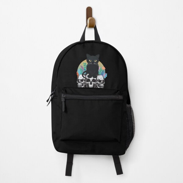 Item preview, Black cat with good luck skull designed and sold by AnaRakanovic.