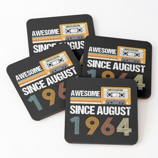 Item preview, Awesome Since August 1964 | Made In 1964 | August Birthday Quotes designed and sold by AMINE  ★★★★★.