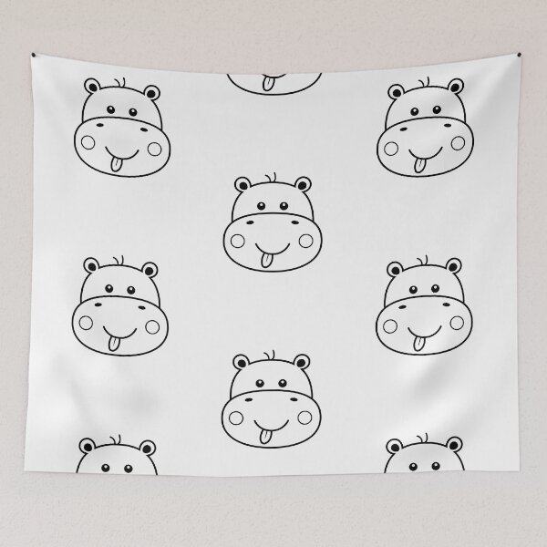 Item preview, Hippo Sticking Out Tongue Cheeky Animal Head designed and sold by samshirts.