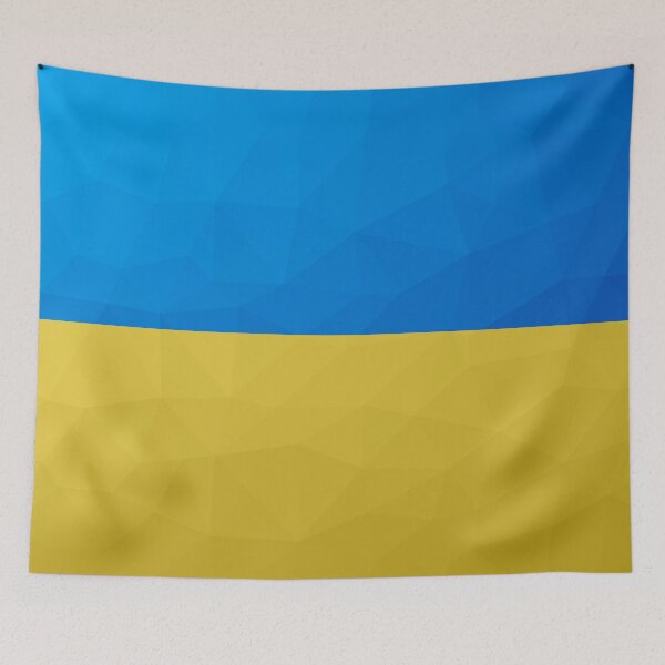 Item preview, Ukraine flag yellow blue geometric pattern mesh designed and sold by PLdesign.