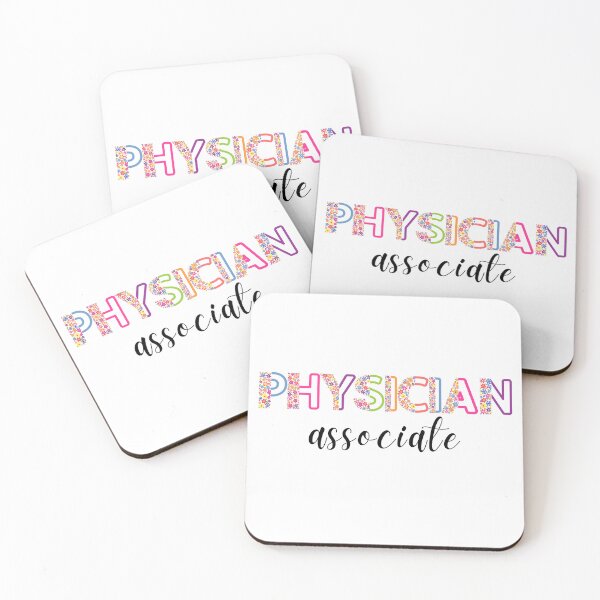 Item preview, Floral Physician Associate with stethoscope (black text) - PA designed and sold by CaitU.