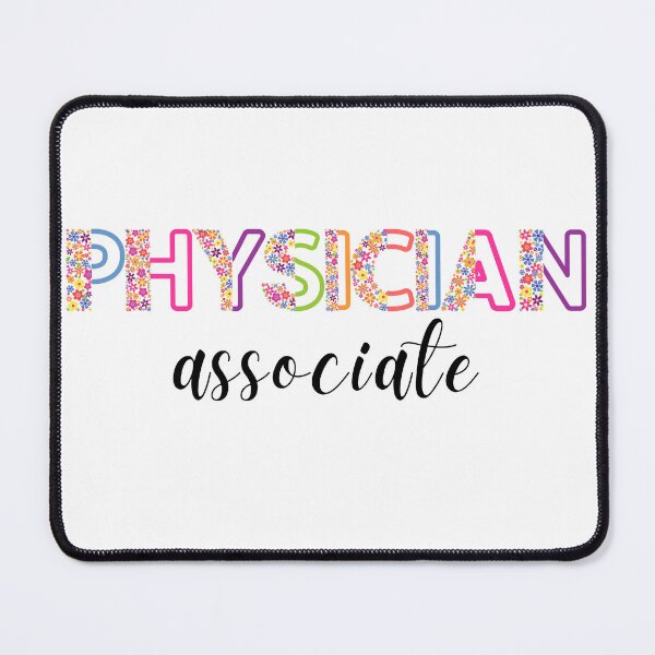 Item preview, Floral Physician Associate with stethoscope (black text) - PA designed and sold by CaitU.