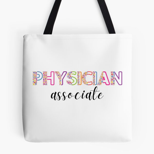 Item preview, Floral Physician Associate with stethoscope (black text) - PA designed and sold by CaitU.