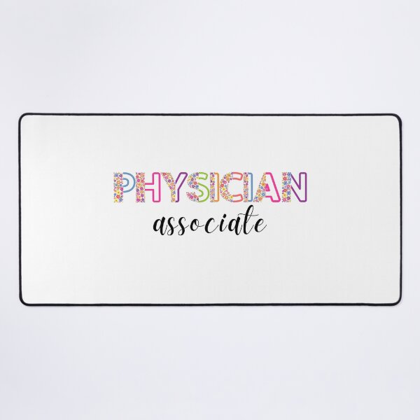 Item preview, Floral Physician Associate with stethoscope (black text) - PA designed and sold by CaitU.