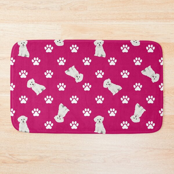 Item preview, Paw Polka Dogs - Bichon Frise Pink designed and sold by PenelopeJaneArt.