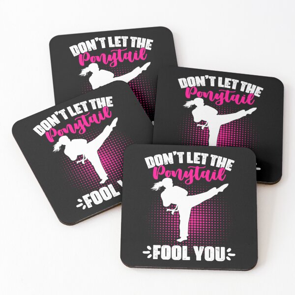 Item preview, Don't Let The Ponytail Fool You Funny Taekwondo Girl Fighter designed and sold by Nessshirts.