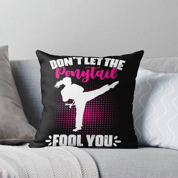 Item preview, Don't Let The Ponytail Fool You Funny Taekwondo Girl Fighter designed and sold by Nessshirts.