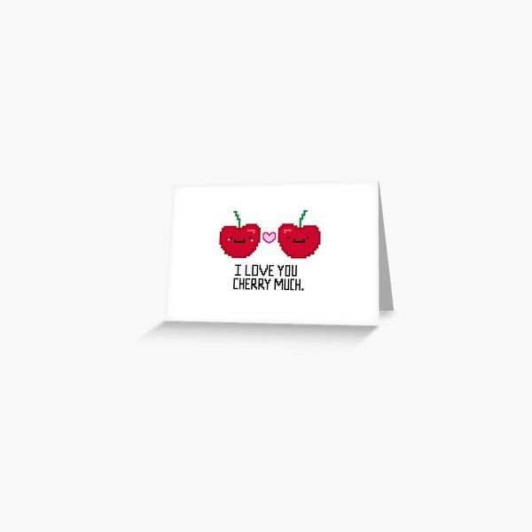 Blank Card Cupcake with Cherry on Top I LOVE YOU CUPCAKE