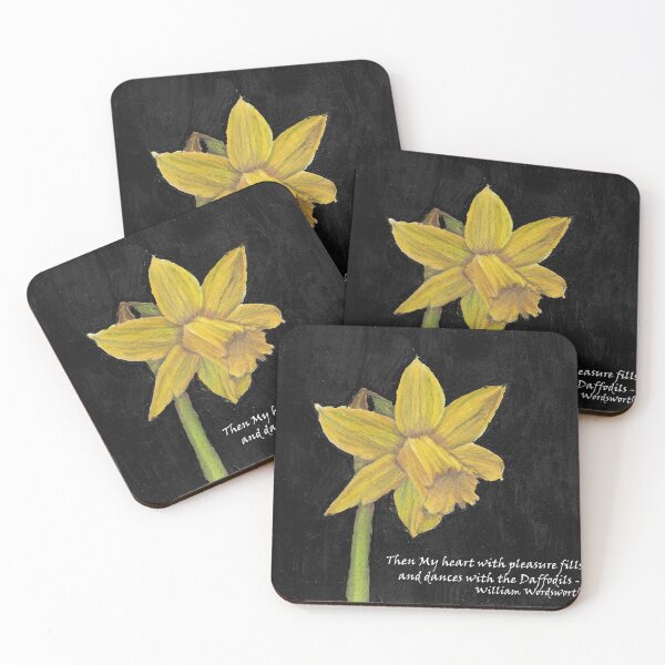 Item preview, Daffodil drawing - Wordsworth Quote designed and sold by Sarah Williams-Nash.