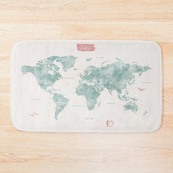 Item preview, Illustrated World Map  designed and sold by Dot-By-Dot.