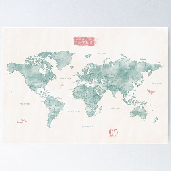 Mural papel pintado infantil Mapa Mundi Travel Gris F.Azul