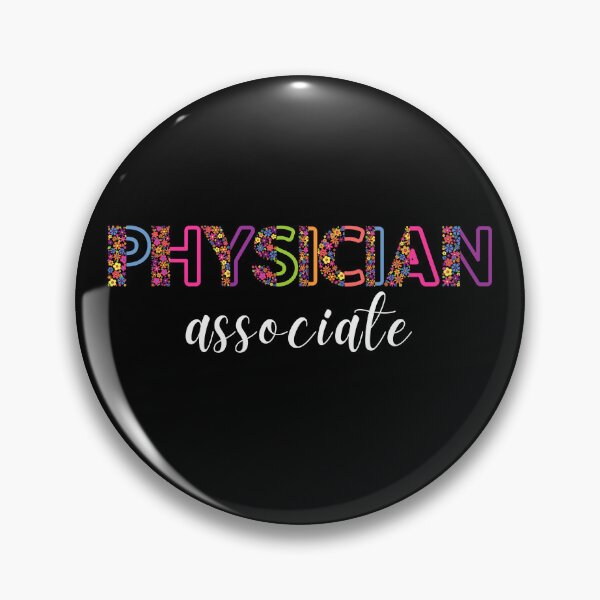 Item preview, Floral Physician Associate with stethoscope (white text) - PA designed and sold by CaitU.