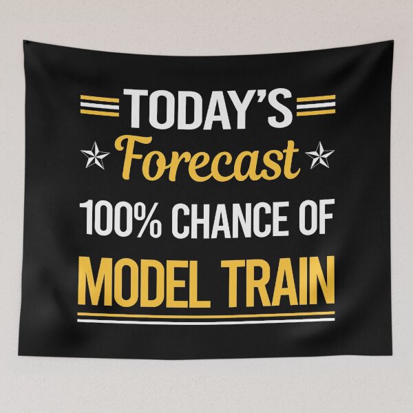 Item preview, Funny Today's Forecast Model Train Trains Railroad Railway designed and sold by TroyaBrewer.