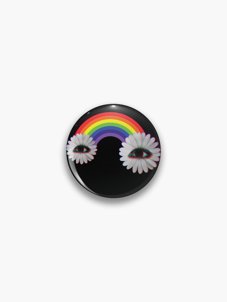 Dreamcore Weirdcore Aesthetics Rainbow Flower Eyes Sticker for Sale by  ghost888