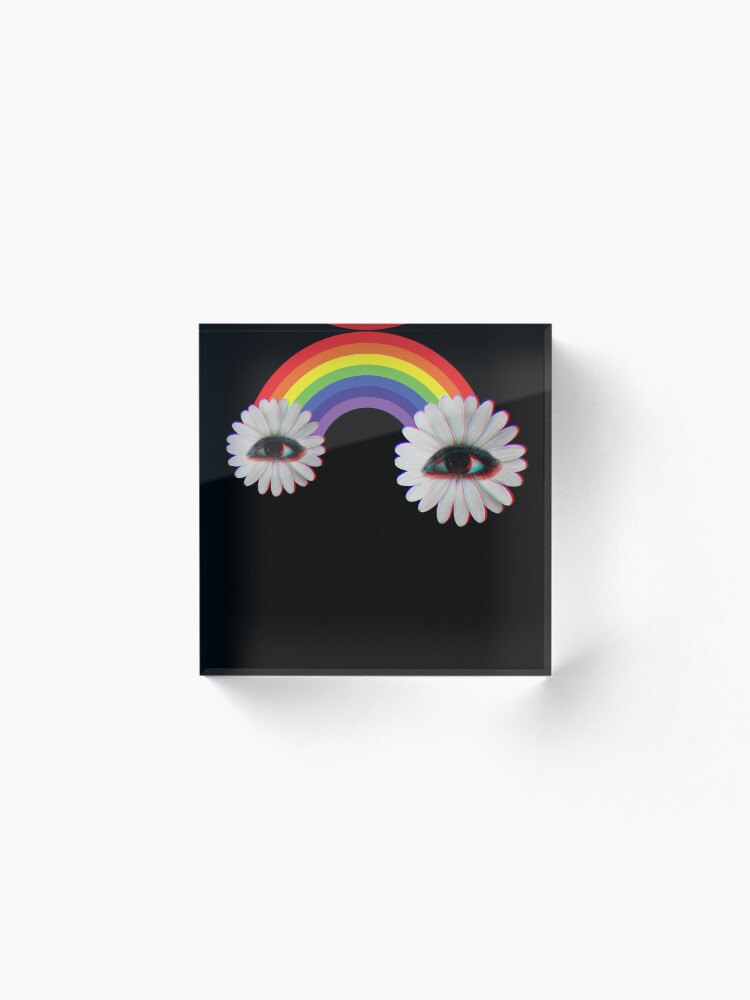 Dreamcore Weirdcore Aesthetics Rainbow Flower Eyes Sticker for Sale by  ghost888