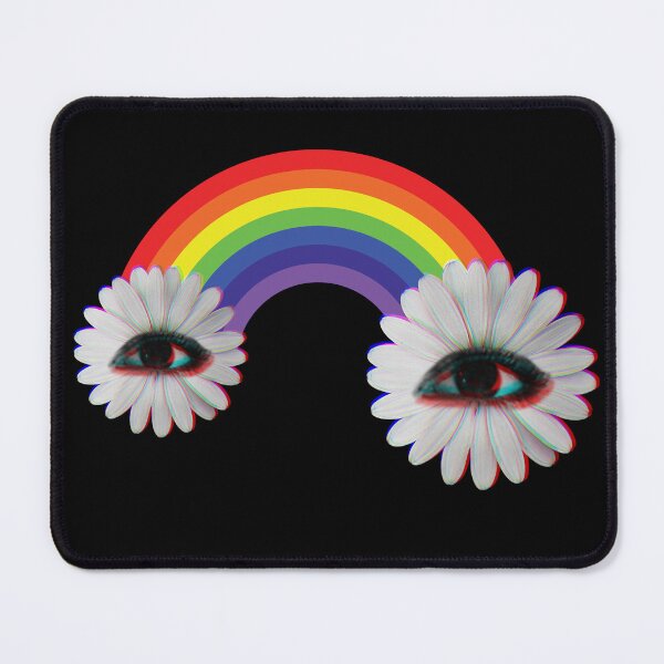 Item preview, Dreamcore Weirdcore Aesthetics Rainbow Flower Eyes designed and sold by ghost888.