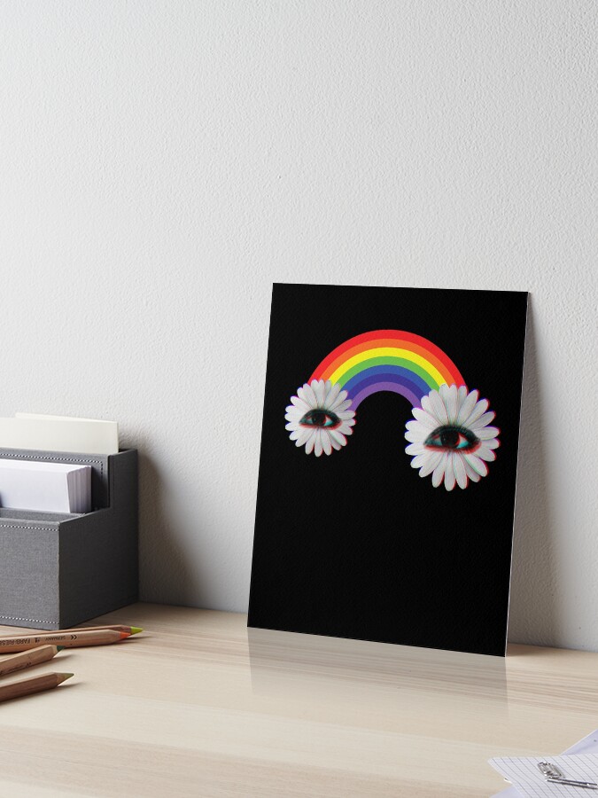 Dreamcore Weirdcore Aesthetics Rainbow Flower Eyes Sticker for Sale by  ghost888