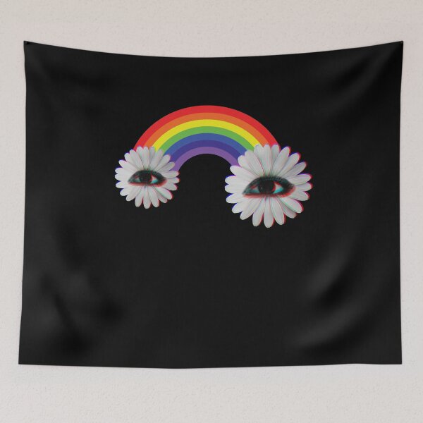 Item preview, Dreamcore Weirdcore Aesthetics Rainbow Flower Eyes designed and sold by ghost888.